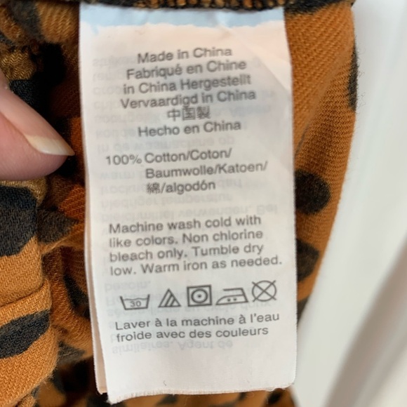 Madewell 100% Cotton Short Shorts - Orange with Black Polka Dots - size XSmall - Picture 5 of 5